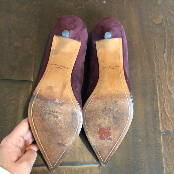 Givenchy burgundy suede pumps size 38 - Picture 6 of 8